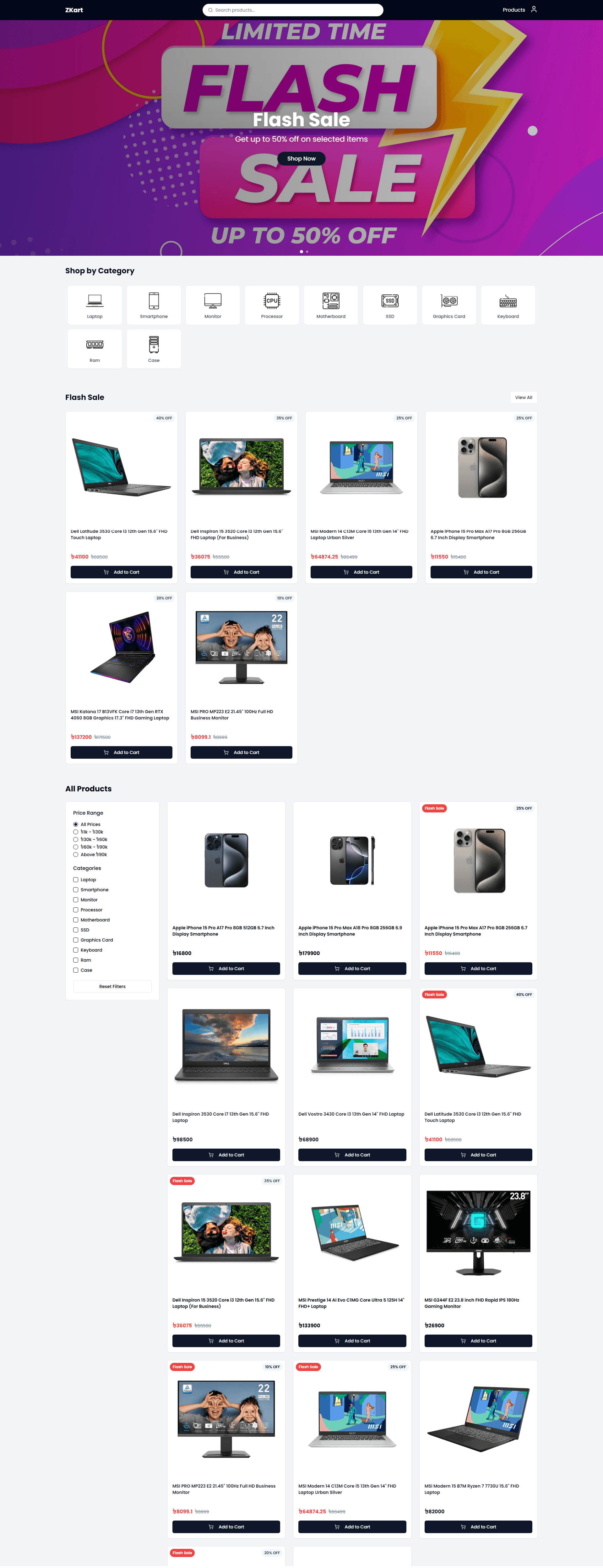 ZKart - Your Ultimate Shopping Destination